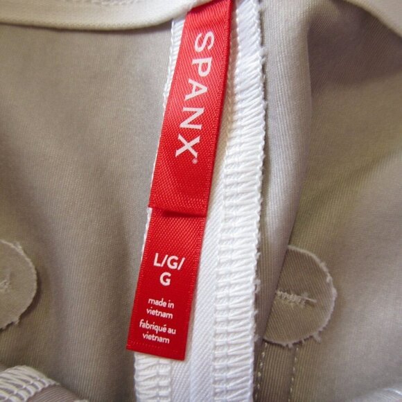 NWT SPANX 20479Q Cropped Wide Leg in White Pull-on Shaping Pants L Petite - Picture 4 of 6